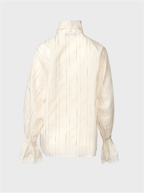 Lavallière blouse with lace inserts FABIANA FILIPPI | CAD276F765M117VR1